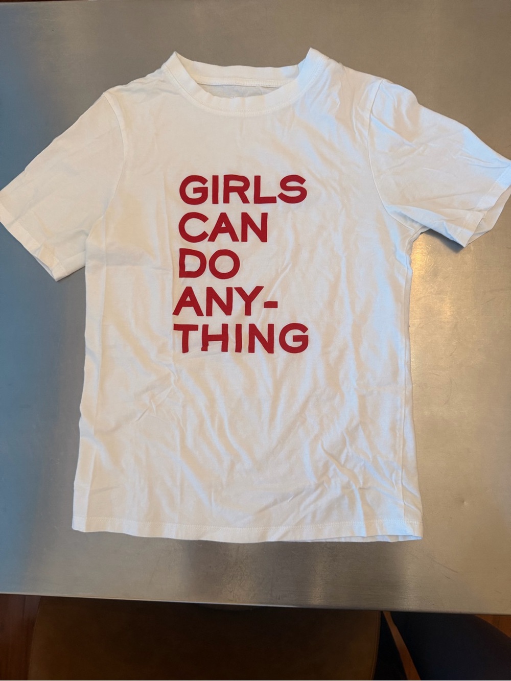 Zadig & Voltaire White Tee with Red Slogan